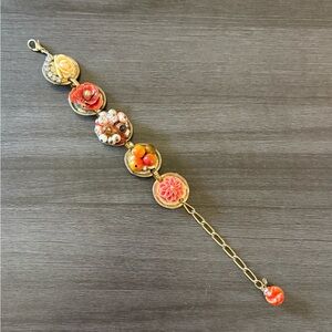 Unique Vintage Floral Cluster Bracelet
